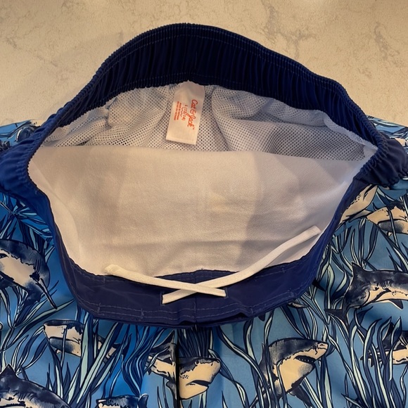 Cat & Jack Boys' Shark Print Swim Trunks - Picture 6 of 14